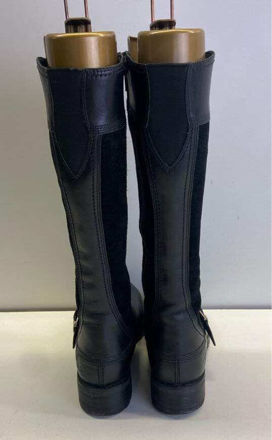 Timberland Earthkeepers Bethel Black Leather Tall Riding Boots Women's Size 7 image number 6