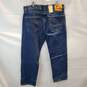 Levi's 505 Regular Straight Leg Dark Blue Jeans NWT Size 34Wx29L image number 2