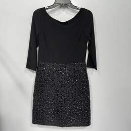Adrianna Papell 3/4 Sleeve Bodycon Style Black Dress Size 8