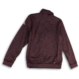 Womens Purple Long Sleeve Mock Neck Quarter Zip Pullover Sweatshirt Size S alternative image
