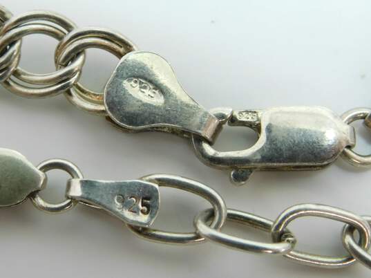 Sterling Silver Vintage & Modern DIY Charm Bracelets & Charms 43.7g image number 4
