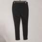 NWT Womens Black Stretch Button Fly Flat Front Compression Pants Size 4 image number 1