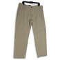 NWT Womens Tan Flat Front Slash Pocket Straight Leg Chino Pants Size 38X30 image number 1