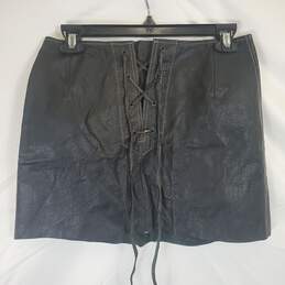 Free People Women Leather Mini Skirt Sz 0 NWT