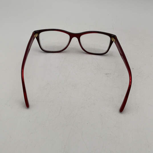 Womens Berry Laminate 5532 Full Rim Rectangular Eyeglasses Frame With Case image number 3