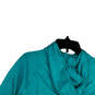 Womens Blue Heat Gear Heather Long Sleeve Drawstring Pullover Hoodie Size L image number 4