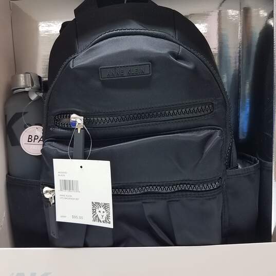 Anne Klein  3 PC Black Backpack Gift Set - Water Bottle, Backpack, & Umbrella image number 4