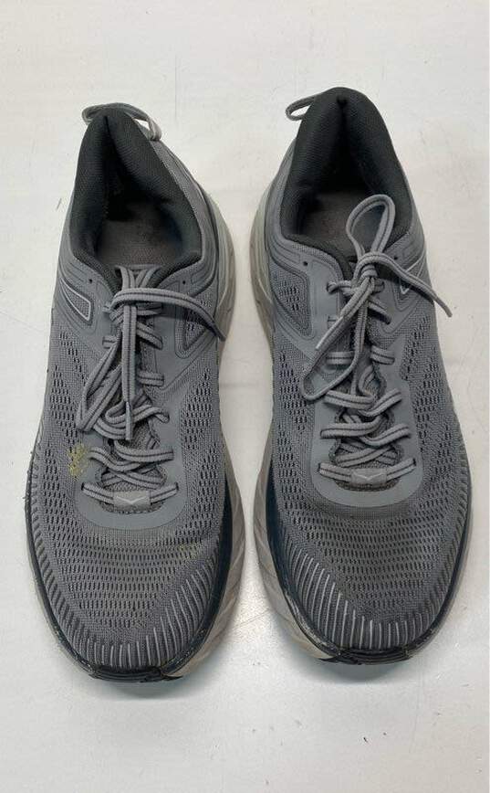Buy the Hoka Men's Bondi 7 Grey Running Shoes Sz. 11 | GoodwillFinds