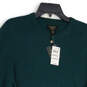 NWT Womens Green Cashmere Long Sleeve Crew Neck Pullover Sweater Size M image number 3