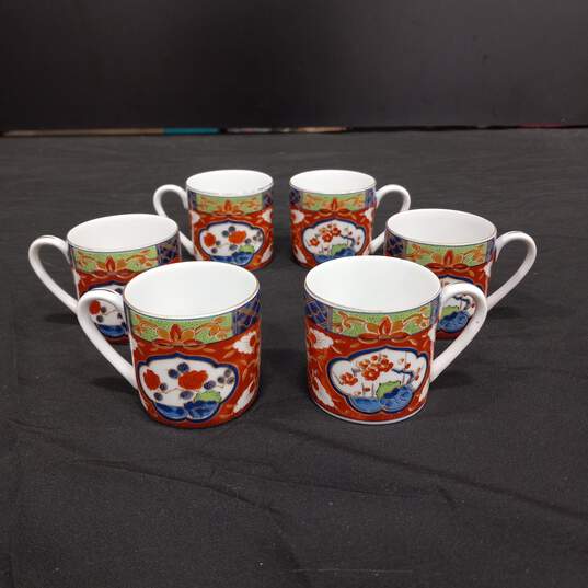 14 pcs Set of Hand Painted Japanese Floral Design Cups & Sauces image number 7
