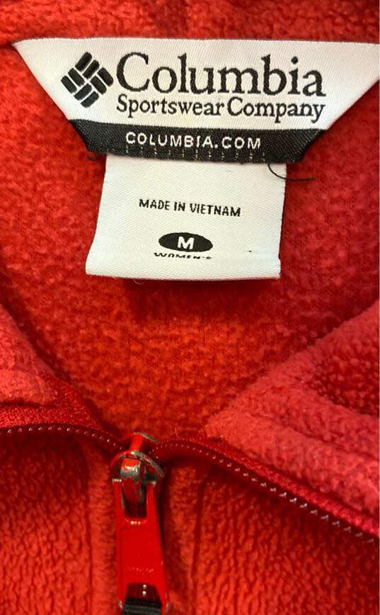 Columbia Red Fleece Jacket - Size Medium image number 5