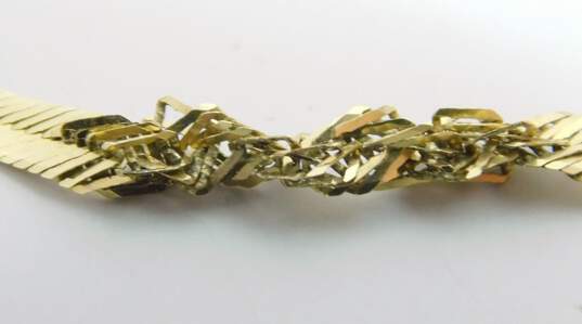 14K Gold Herringbone Chain Bracelet For Repair 2.4g image number 2