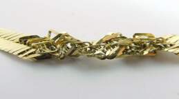 14K Gold Herringbone Chain Bracelet For Repair 2.4g alternative image
