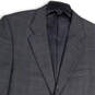 Mens Gray Plaid Long Sleeve Notch Single Breasted Two Button Blazer Size 40 image number 1