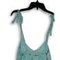 NWT Womens Blue Floral Spaghetti Strap Pullover Mini Dress Size Small image number 4