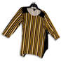 NWT Womens Multicolor Striped Long Sleeve Round Neck Tunic Blouse Top Sz L image number 1