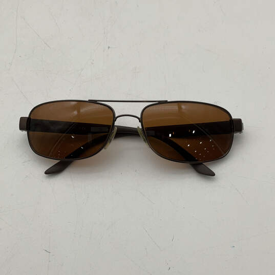 Mens RB 3273 Brown Lens Metal Full Rim Rectangle Prescription Sunglasses image number 1