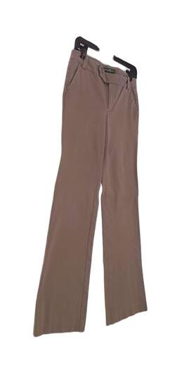 Womens Brown Shaw Fit Slash Pocket Straight Leg Flat Front Dress Pants Size 4 alternative image