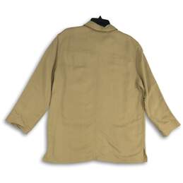 New York & Company Womens Tan Spread Collar Button Front Jacket Size Large alternative image