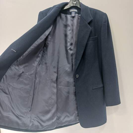 Land's End Blue Cashmere Blend Suit Jacket Women's Size 8 image number 3
