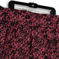 NWT Womens Pink Black Abstract Print Elastic Waist Capri Leggings Sz 22X24 image number 4