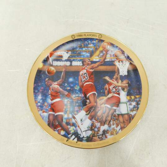 Michael Jordan "1986 Playoffs" Bradford Exchange Plate w/ COA image number 2
