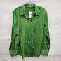 Abercrombie & Fitch MN's Satin Green Long Sleeve Shirt Size M image number 1