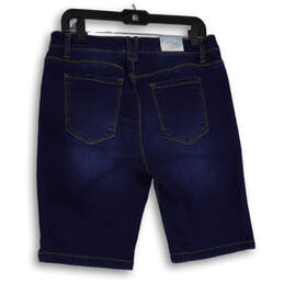 NWT Womens Blue Denim Dark Wash 5-Pocket Design Boyfriend Shorts Size 14/32 alternative image
