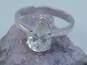 14K White Gold Clear Quartz Solitaire Ring 3.4g image number 2