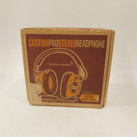 Vintage REALISTIC Stereo Custom Pro KOSS Padded Headphones #33-1002 with box! image number 3