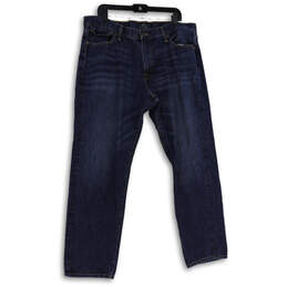 Mens Blue Denim Medium Wash 5-Pocket Design Straight Leg Jeans Size 38X32
