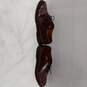 Mens Brown Leather Lace Up Low Top Oxford Dress Shoes Size 10 D image number 3
