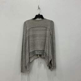 Womens Gray Never Again Asymmetric Hem Hook & Eye Cardigan Sweater Size S/P alternative image