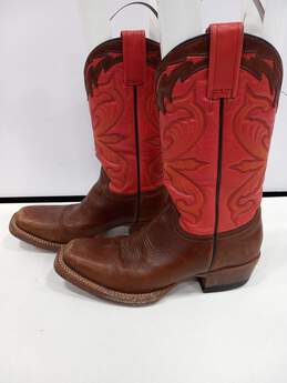 Women's Red & Brown Western Boots Size 48 alternative image