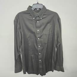 RoundTree & Yorke Gold Label Green Long Sleeve Button Up
