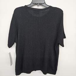 Black Three Fourth Sleeve Sweater Blouse alternative image