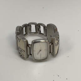 Designer Fossil Silver-Tone Dial Stainless Steel Quartz Analog Wristwatch