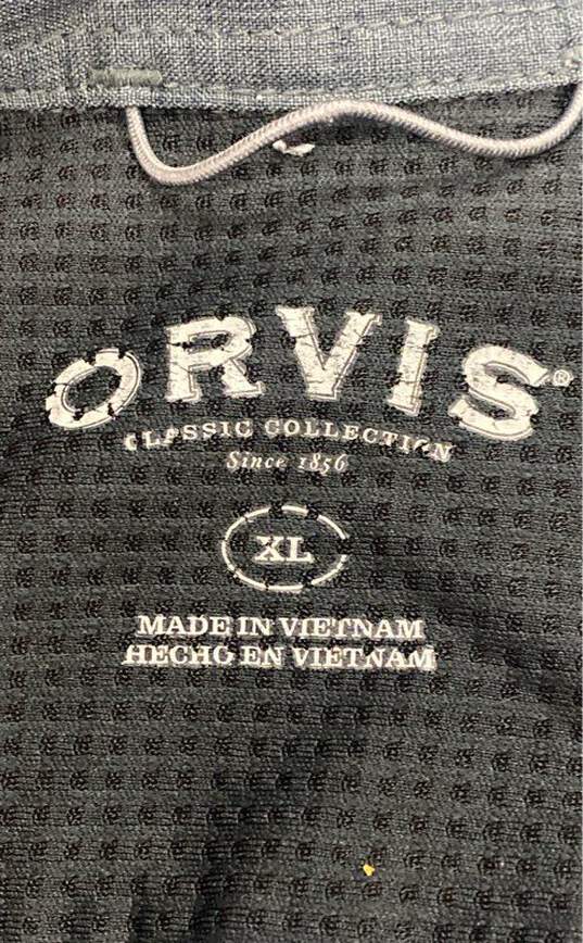 Orvis Men's Grey Button Up Short Sleeve- XL image number 3