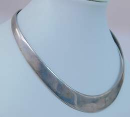 Vintage Taxco Mexican Modernist 925 Sterling Silver Collar Necklace 49.6g alternative image