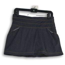 Athleta Womens Gray Elastic Waist Zipper Pocket Pull-On Athletic Skort Size S