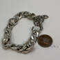 Designer Brighton Silver-Tone Crystal Cut Stone Chain Bracelet w/ Dustbag image number 2