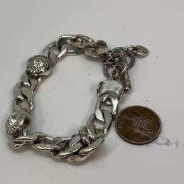 Designer Brighton Silver-Tone Crystal Cut Stone Chain Bracelet w/ Dustbag alternative image
