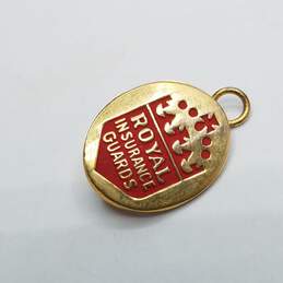 10K Gold Enamel Royal Insurance Guards Pin / Pendant 1.9g alternative image