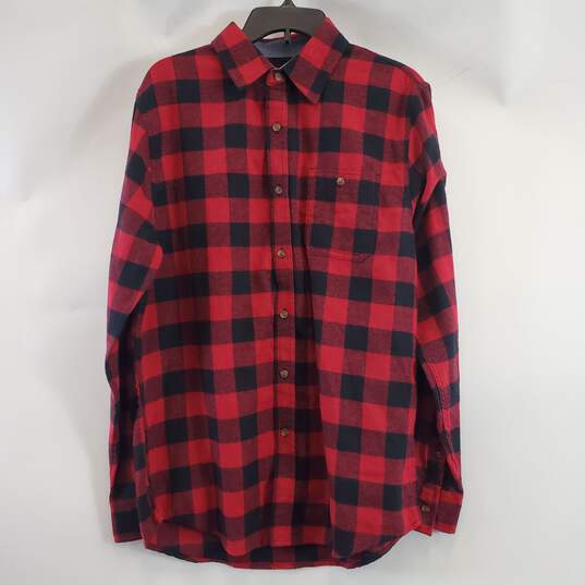 Lee Men Red Buffalo Plaid Button Up M NWT image number 1