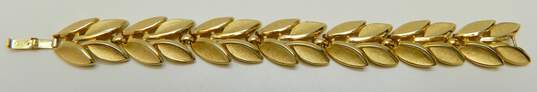Vintage Crown Trifari Brushed Gold Tone Bracelet 37.7g image number 2