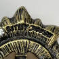 Designer Betsey Johnson Gold-Tone Multicolor Floral Rhinestone Skull Ring image number 3