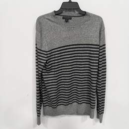Banana Republic Men's Gray Striped Silk/Linen Sweater Size L with Tag
