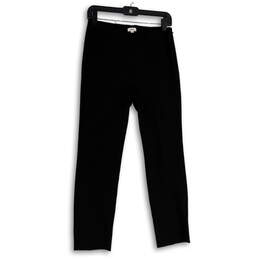 Womens Black Pleated Elastic Waist Pull-On Ankle Pants Size Small alternative image
