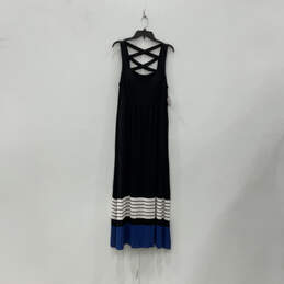 NWT Womens Black Sleeveless Square Neck Built-In Bra Maxi Dress Size XL alternative image