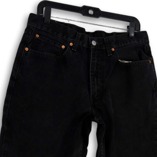 Mens Black 550 Denim Dark Wash Pockets Stretch Straight Leg Jeans Sz 34x30 image number 3
